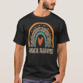 Physical Therapist Rainbow Appreciation Day Back T T-shirt (Voorkant)