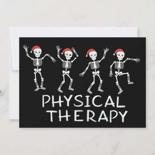 Physical Therapist Skeleton Christmas DPT Student  Feestdagenkaart (Voorkant)