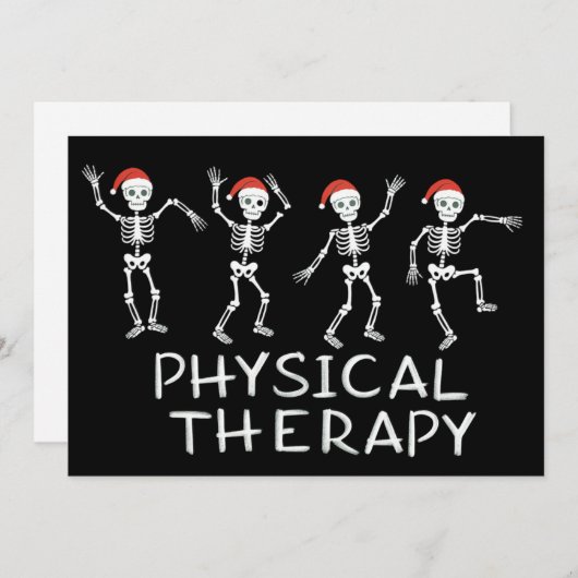 Physical Therapist Skeleton Christmas DPT Student  Feestdagenkaart (Voorkant / Achterkant)