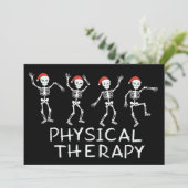 Physical Therapist Skeleton Christmas DPT Student  Feestdagenkaart (Staand voorkant)
