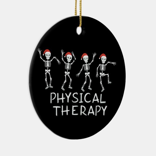 Physical Therapist Skeleton Christmas DPT Student  Keramisch Ornament (Rechts)