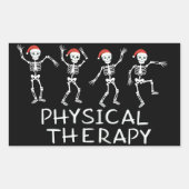 Physical Therapist Skeleton Christmas DPT Student  Rechthoekige Sticker (Voorkant)