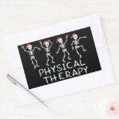 Physical Therapist Skeleton Christmas DPT Student  Rechthoekige Sticker (Envelop)