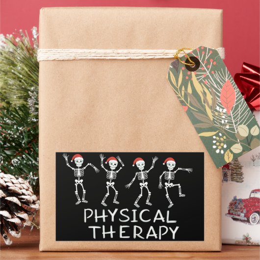 Physical Therapist Skeleton Christmas DPT Student  Rechthoekige Sticker (Feestdagen)