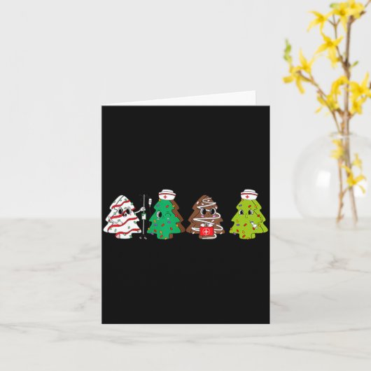 Physical Therapy Christmas Cake Tree Nurse Xmas Pa Kaart (Gele Bloem)