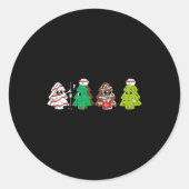 Physical Therapy Christmas Cake Tree Nurse Xmas Pa Ronde Sticker (Voorkant)