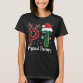 Physical Therapy Christmas santa hat PT Therapist T-shirt (Voorkant)