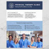 Physical Therapy Clinic Custom Logo Photo QR Flyer (Voorkant)
