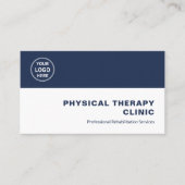 Physical Therapy Clinic Custom Logo QR Code Visitekaartje (Voorkant)