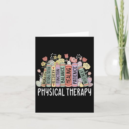 Physical Therapy Floral Book Easter PT Physical Kaart (Voorkant)