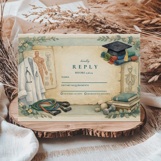 Physical Therapy Graduation RSVP Kaartje