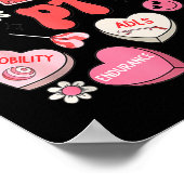 Physical Therapy Groovy Valentine's Day Heart Cand Poster (Hoek)