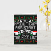 Physical Therapy Istant On Nice List Christmas  Kaart (Gele Bloem)