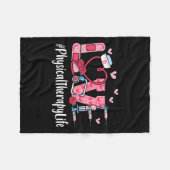 Physical Therapy Love Valentine Day Women Heart Ap Fleece Deken (Voorkant (Horizontaal))