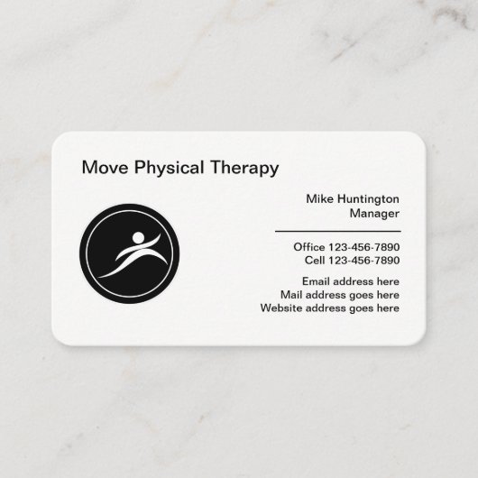 Physical Therapy Medical Logo Template Visitekaartje (Voorkant)