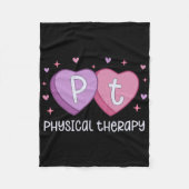 Physical Therapy Nurse Valentine's Candy Nursing S Fleece Deken (Voorkant)