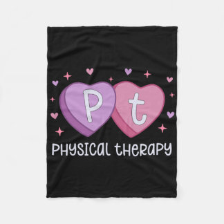 Physical Therapy Nurse Valentine's Candy Nursing S Fleece Deken