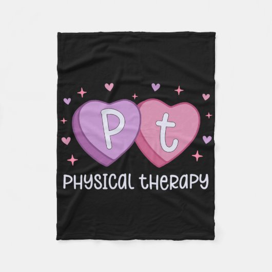 Physical Therapy Nurse Valentine's Candy Nursing S Fleece Deken (Voorkant)