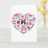 Physical Therapy Pediatric Pt Heart Valentine's Da Kaart (Gele Bloem)