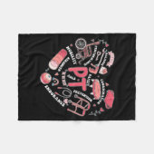Physical Therapy Pt Valentine Heart Shape Physical Fleece Deken (Voorkant (Horizontaal))