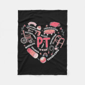 Physical Therapy Pt Valentine Heart Shape Physical Fleece Deken (Voorkant)