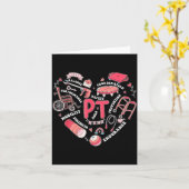 Physical Therapy Pt Valentine Heart Shape Physical Kaart (Gele Bloem)