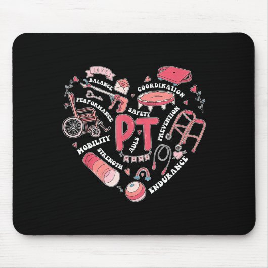 Physical Therapy Pt Valentine Heart Shape Physical Muismat (Voorkant)