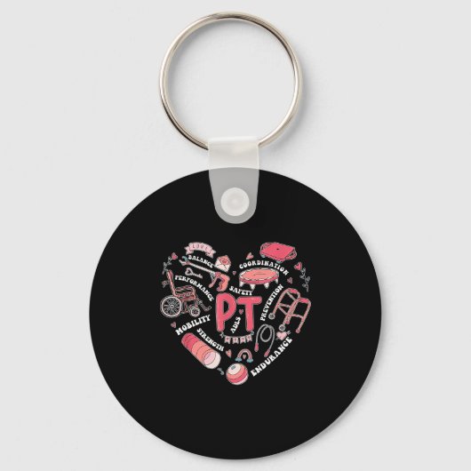Physical Therapy Pt Valentine Heart Shape Physical Sleutelhanger (Voorkant)
