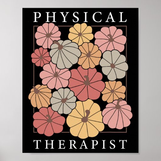 Physical Therapy Pumpkin Fall Pt Therapist Thanksg Poster (Voorkant)