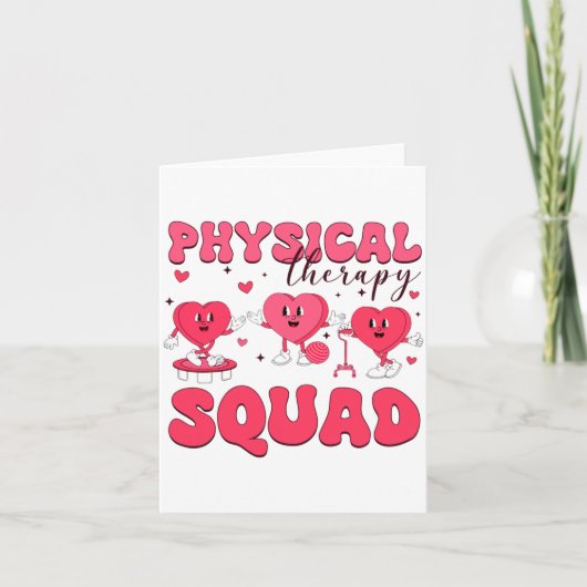 Physical Therapy Squad Valentines Day Pt Pta Vale  Kaart (Voorkant)