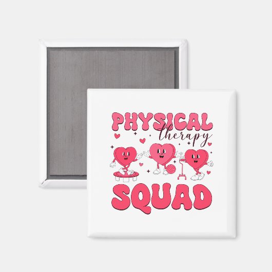 Physical Therapy Squad Valentines Day Pt Pta Vale  Magneet (Voorkant / Achterkant)