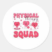 Physical Therapy Squad Valentines Day Pt Pta Vale Ronde Sticker (Voorkant)