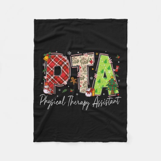 Physical Therapy Therast Istant Pta Santa Christma Fleece Deken (Voorkant)