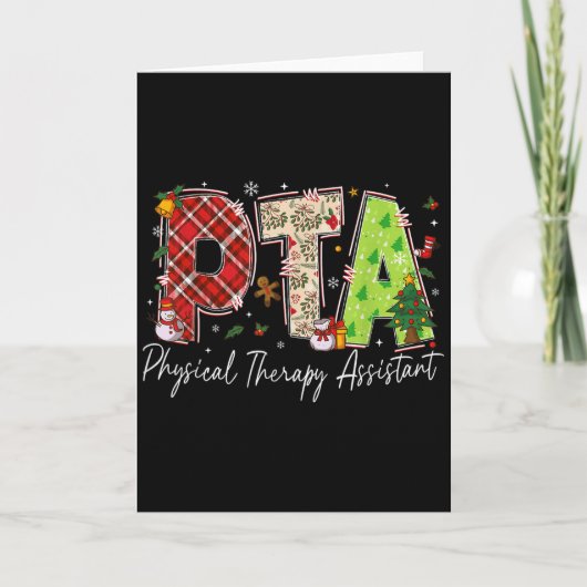 Physical Therapy Therast Istant Pta Santa Christma Kaart (Voorkant)