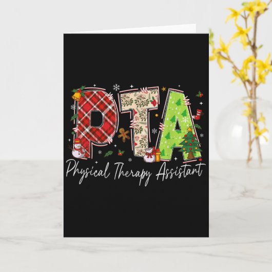 Physical Therapy Therast Istant Pta Santa Christma Kaart (Gele Bloem)
