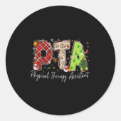 Physical Therapy Therast Istant Pta Santa Christma Ronde Sticker (Voorkant)