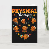 Physical Therapy Turkey Thankful Pt Therast Thanks Kaart (Voorkant)
