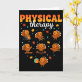 Physical Therapy Turkey Thankful Pt Therast Thanks Kaart (Gele Bloem)