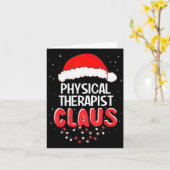 Physical Therast Santa Claus Christmas Matching Co Kaart (Gele Bloem)