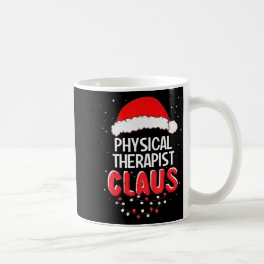 Physical Therast Santa Claus Christmas Matching Co Koffiemok (Rechts)