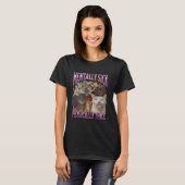 Physically Thicc Funny Cat Meme Bootleg Graphic T-shirt (Voorkant volledig)