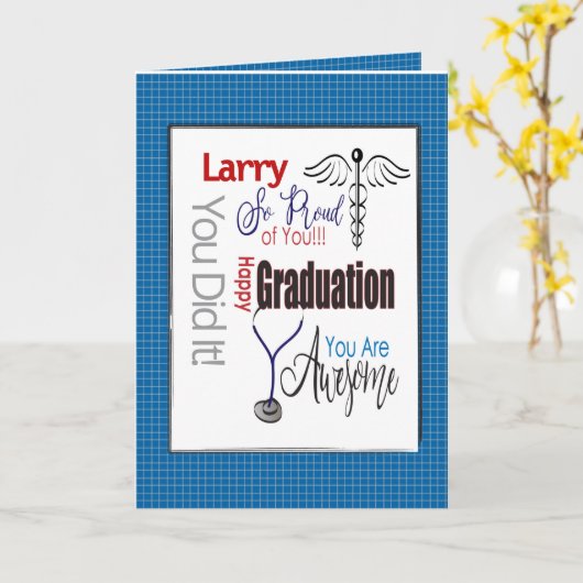 Physican Assistant Doctor Pharmacist Afstuderen Kaart (Gele Bloem)