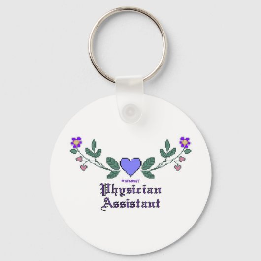Physician Assistant Cross Stitch Sleutelhanger (Voorkant)