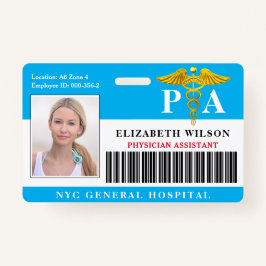 PHYSICIAN ASSISTANT | Foto-ID Ziekenhuiswerknemer Badge