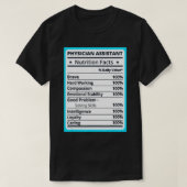 Physician Assistant Nutrition Facts T-shirt (Design voorkant)