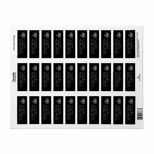 Physician Assistant PA Graduation Black Silver Etiket (Full Sheet)