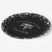 Physician Assistant PA Graduation Black Silver Papieren Bordje (Gekanteld)