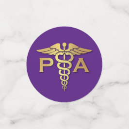 Physician Assistant PA Graduation Purple Gold Confetti