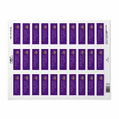 Physician Assistant PA Graduation Purple Gold Etiket (Full Sheet)