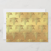 Physician Assistant PA Graduation Purple Gold Kaart (Achterkant)